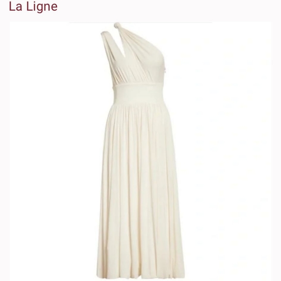 New La Linge one shoulder cut out midi dress XS - Picture 4 of 5